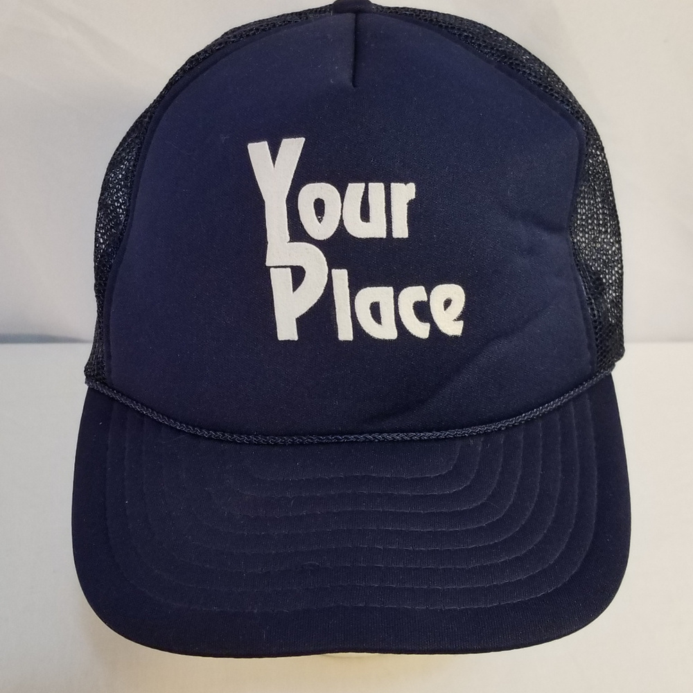 🔴 Vintage 70's "Your Place" Trucker Mesh Rope Hat